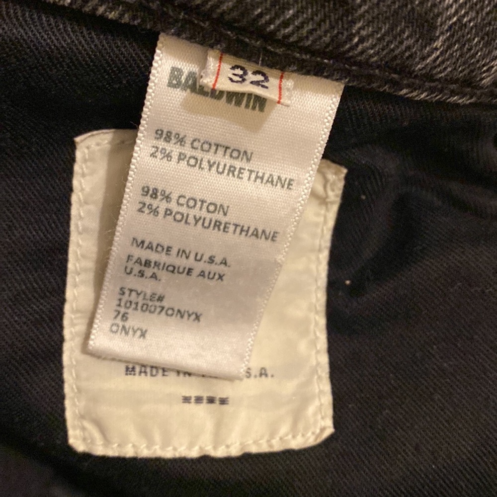 Baldwin Men's Dark Slim Jeans. Size 32 - Picture 5 of 10